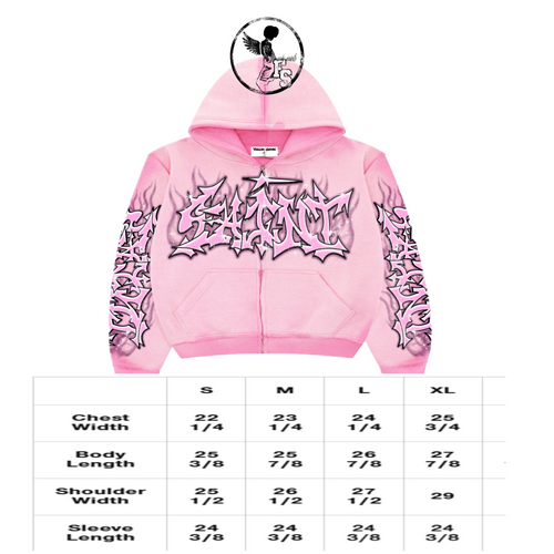 "Lovers Only" Pink Zipup